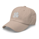 Four-Leaf Clover (White) Embroidered Golf Hat with Adjustable Strap by ReadyGOLF