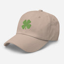 Four-Leaf Clover (Lime) Embroidered Golf Hat with Adjustable Strap by ReadyGOLF