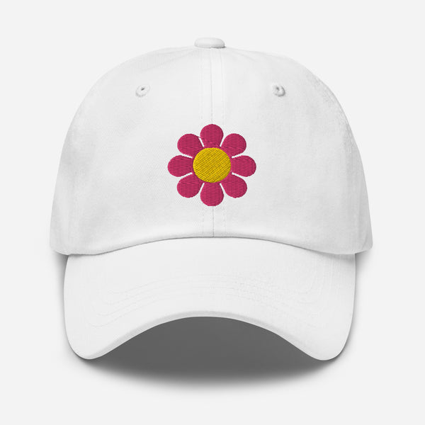 Flower Power Embroidered Golf Hat with Adjustable Strap by ReadyGOLF