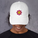 Flower Power Embroidered Golf Hat with Adjustable Strap by ReadyGOLF