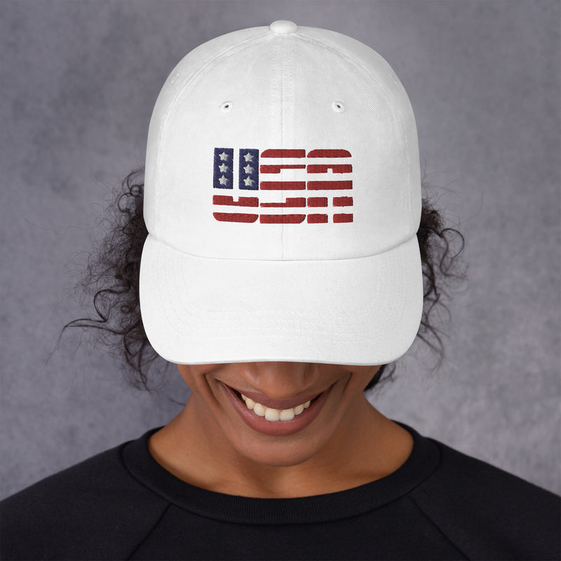 USA Embroidered Golf Hat with Adjustable Strap by ReadyGOLF