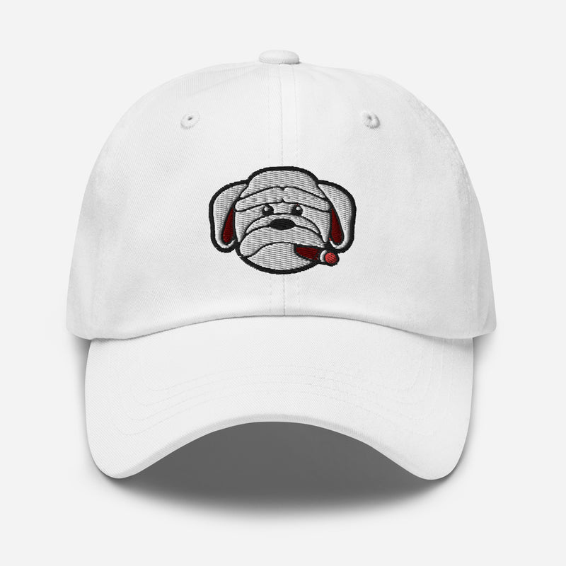 Cigar Smoking Bulldog Embroidered Golf Hat with Adjustable Strap by ReadyGOLF