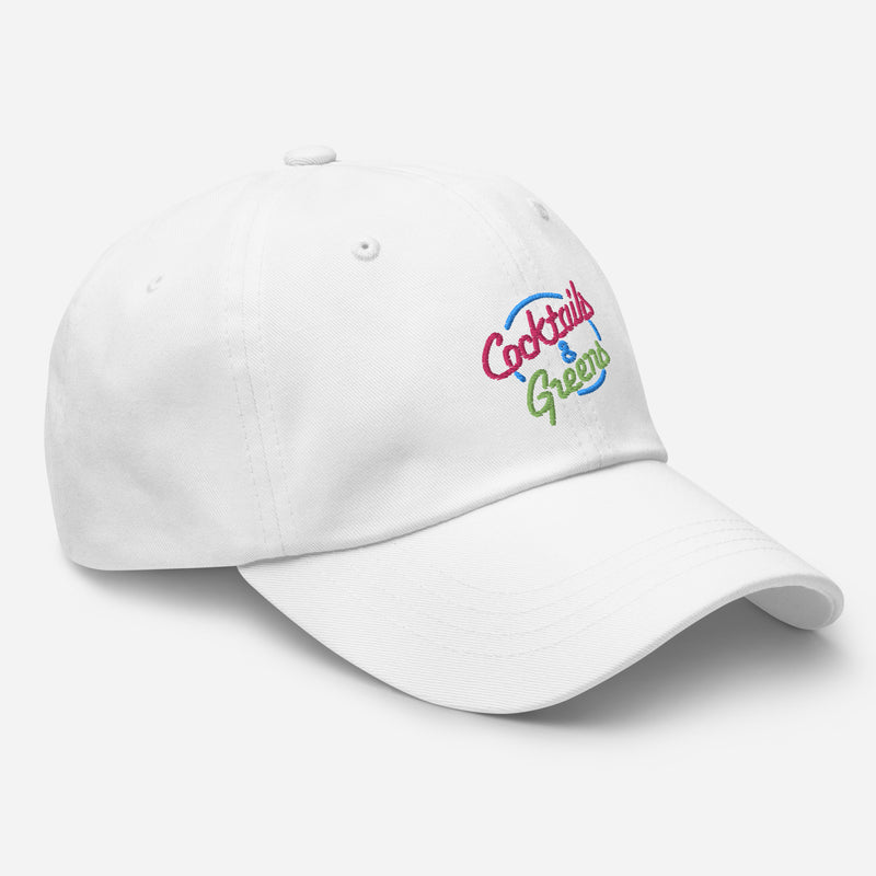 Cocktails & Greens Embroidered Golf Hat with Adjustable Strap by ReadyGOLF