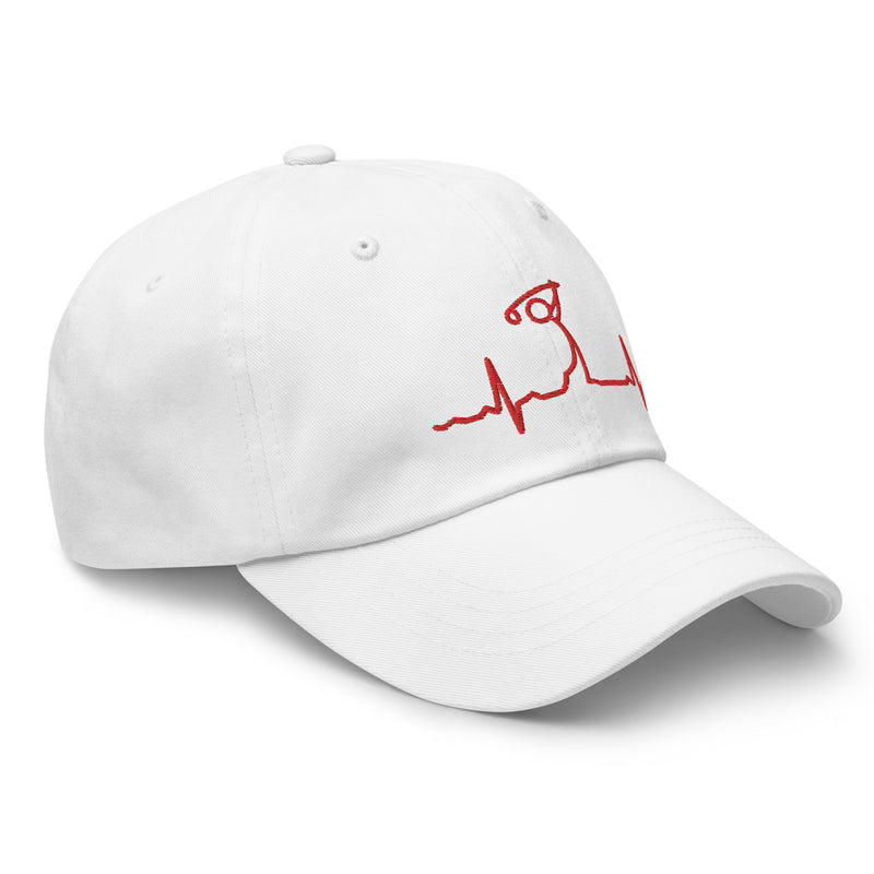 Golf EKG Embroidered Golf Hat with Adjustable Strap by ReadyGOLF