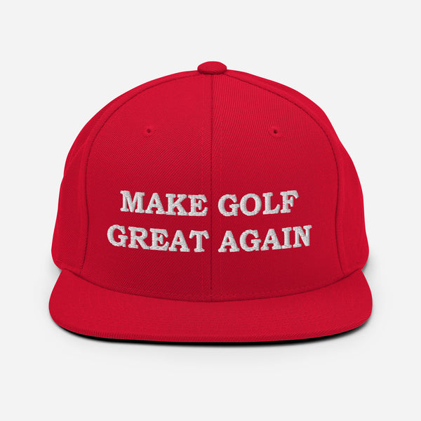Make Golf Great Again Wool Blend Snapback Embroidered Cap