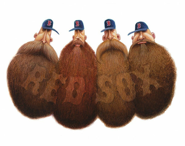 David O'Keefe - Red Sox Beard to Beard 22"x12" Print