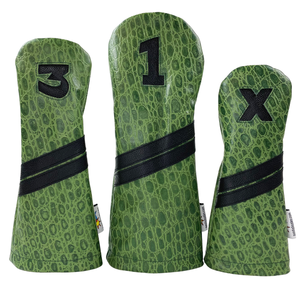 Sunfish: Genuine Leather Green Croc Headcover (DR, FW, HB or Set)
