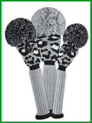 Just 4 Golf: Leopard Headcover Set - Gray, Black & White