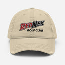 RedNek Golf Club Embroidered Distressed Hat in Khaki