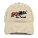 RedNek Golf Club Embroidered Distressed Hat in Khaki