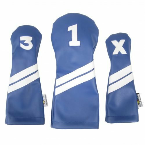 Sunfish: DuraLeather Headcovers Set - Blue with White Stripes