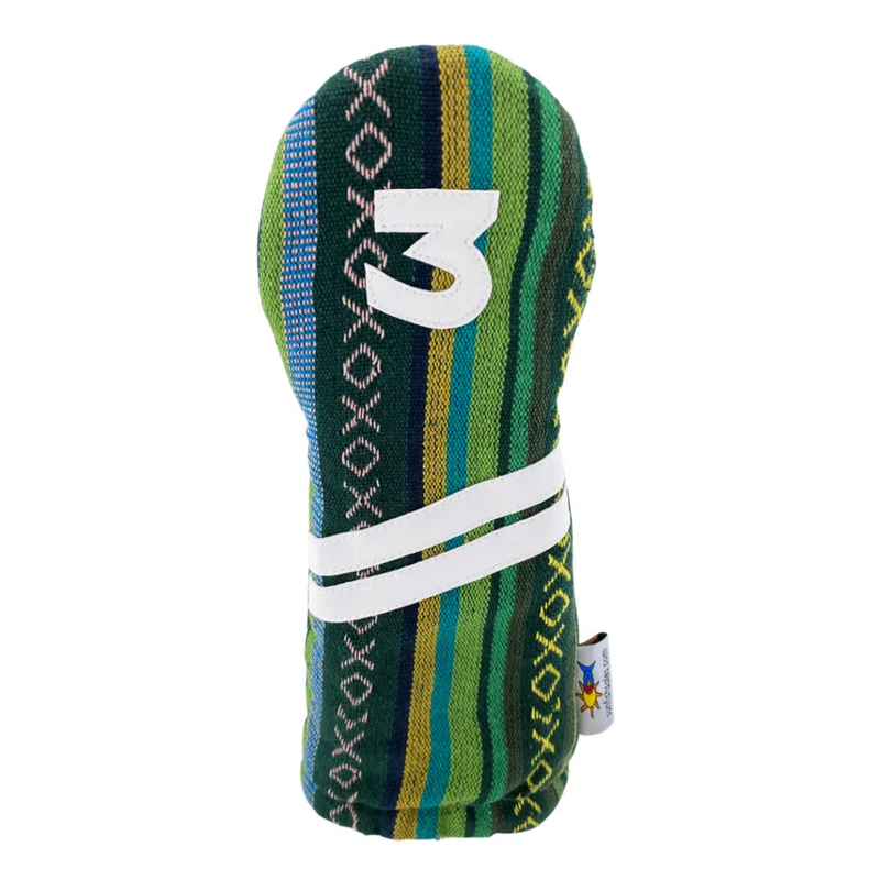 Sunfish: Woven Ace Style Headcovers (Driver, Fairway, Hybrid or Set) - Evergreen