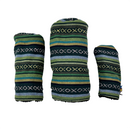 Sunfish: Hand-Woven Barrel Headcovers Set - Evergreen Golf Club Headcovers
