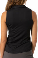Golftini: Women's Sleeveless Fabulous Polo - Black Clothing