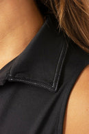 Golftini: Women's Sleeveless Fabulous Polo - Black Clothing