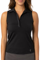 Golftini: Women's Sleeveless Fabulous Polo - Black Clothing