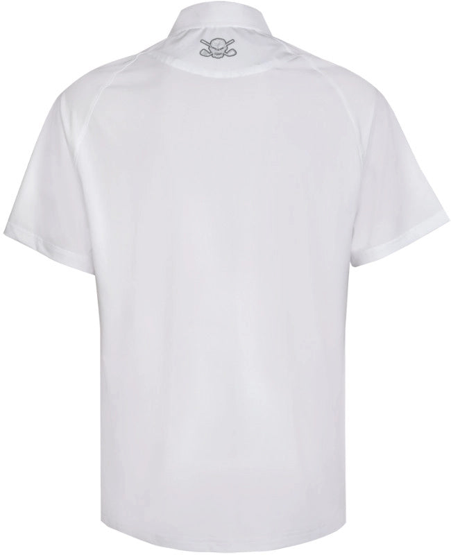 Tattoo Golf: Men's Fade Performance Cool-Stretch Golf Shirt - White