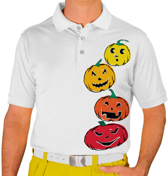 Golf Knickers: Mens Halloween Golf Shirt - Jack-O-Lanterns Clothing