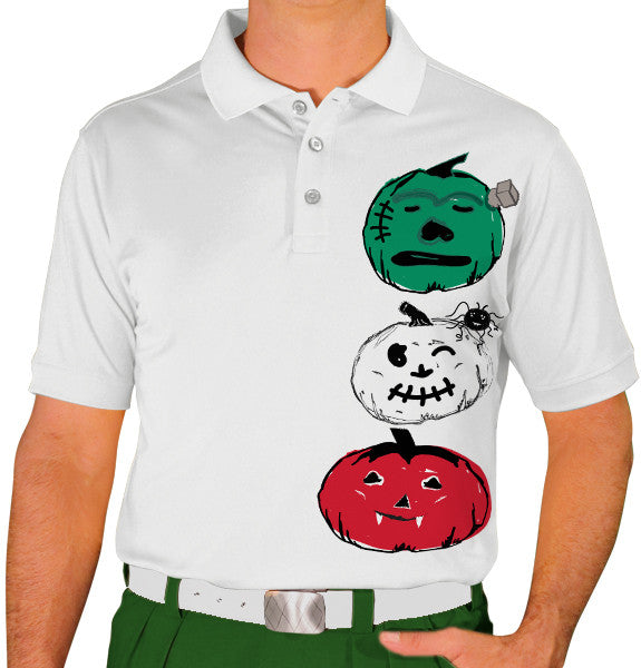 Golf Knickers: Mens Halloween Golf Shirt - Monster-O-Lanterns Clothing