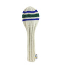 Sunfish: Classic 80s Sock Knit Headcovers (Driver, Fairway, Hybrid, or Set) - Blue and Forest Green Golf Club Headcovers