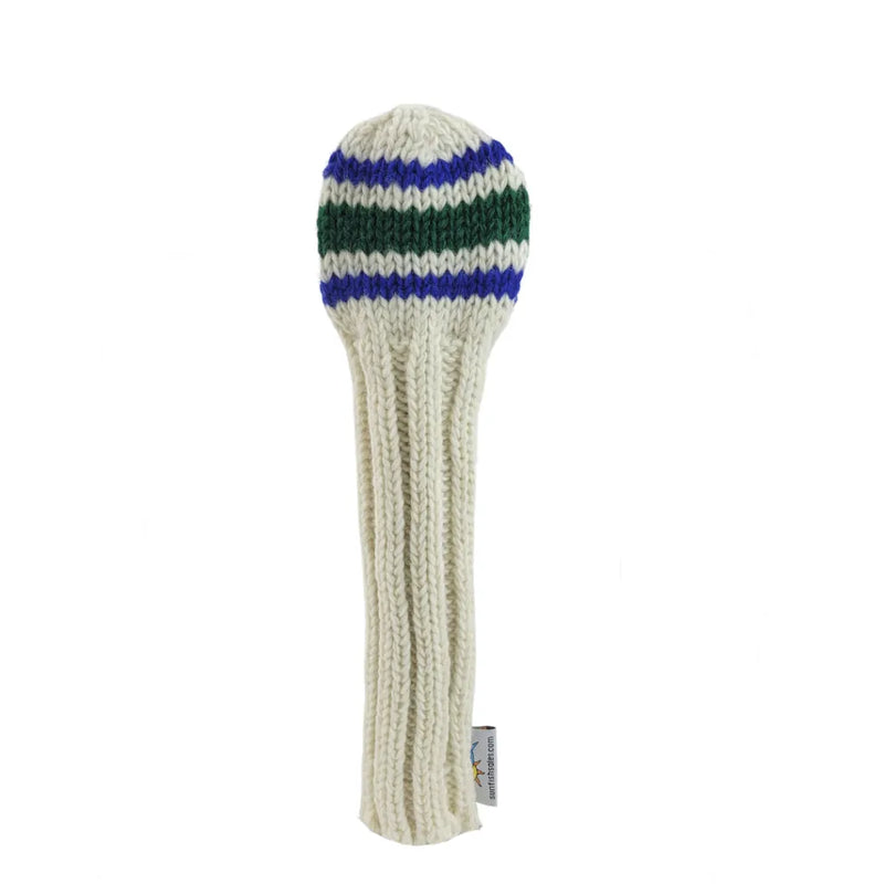 Sunfish: Classic 80s Sock Knit Headcovers (Driver, Fairway, Hybrid, or Set) - Blue and Forest Green