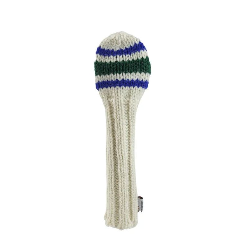 Sunfish: Classic 80s Sock Knit Headcovers (Driver, Fairway, Hybrid, or Set) - Blue and Forest Green