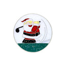 Navika: Glitzy Ball Marker & Hat Clip - Golfing Santa
