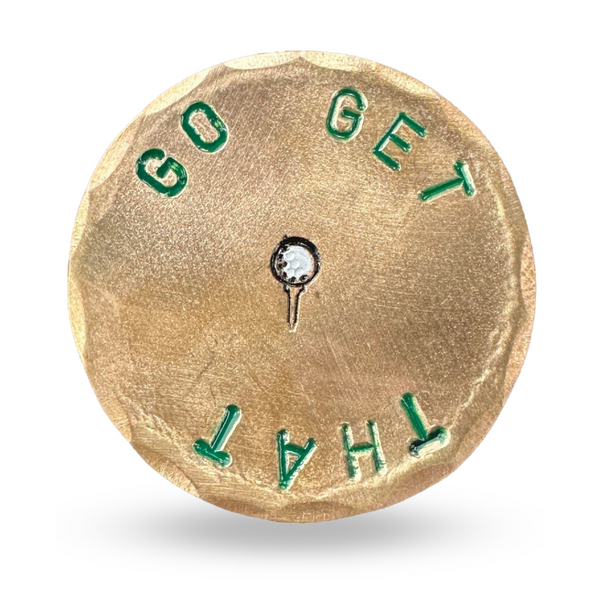 Sunfish: Hand Stamped Copper Ball Marker - Go Get That