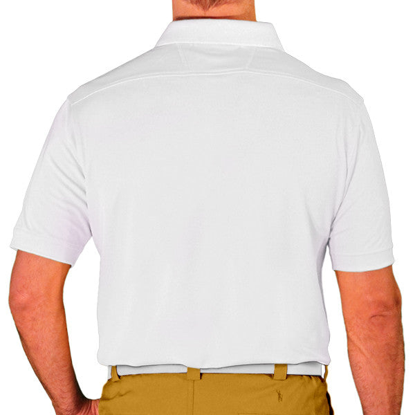 Golf Knickers: Men's Argyle Paradise Golf Shirt - Gold/White