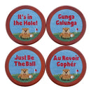 Smathers & Branson: Coaster Set - Gopher Golf Needlepoint