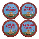 Smathers & Branson: Coaster Set - Gopher Golf Needlepoint