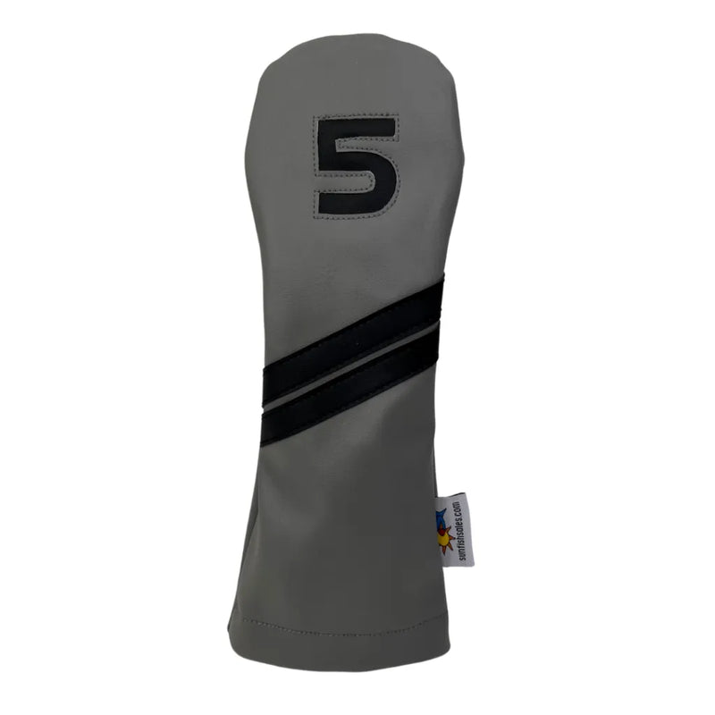 Sunfish: DuraLeather Headcovers Set - Gray and Black (DR, FW, HB, or Set)