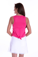 Golftini: Women's Sport Tech Tie Top - Hot Pink Clothing