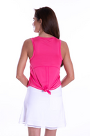 Golftini Women's Hot Pink Sport Tech Tie Top (Size Small) SALE