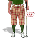 yellow, green, maroon plaid golf knickers