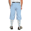 Golf Knickers: Mens 'Par 4' Cotton/Ramie Golf Knickers - Light Blue Clothing