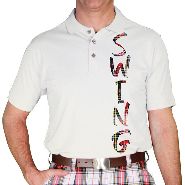 Golf Knickers: Men's Stewart Plaid Golf Shirt