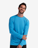 BloqUV: Men's UPF 50 Long Sleeve Jet Tee (12002) - Ocean Blue Clothing