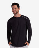 BloqUV: Men's UPF 50 Long Sleeve Jet Tee (12002) - Black Clothing