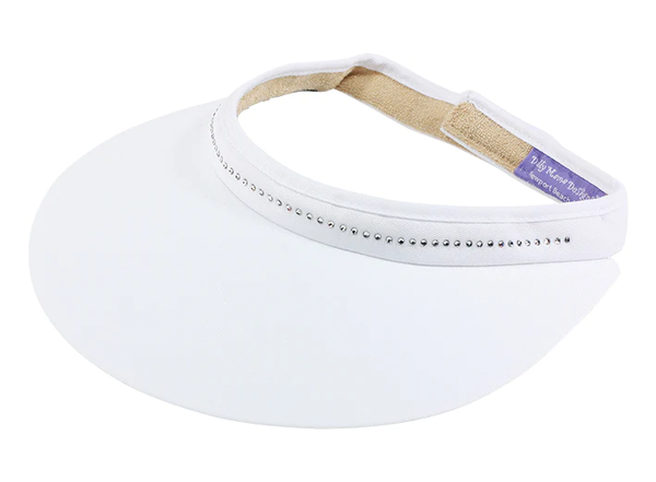 Dolly Mama: Ladies Celine Crystal Velcro Visor Hats