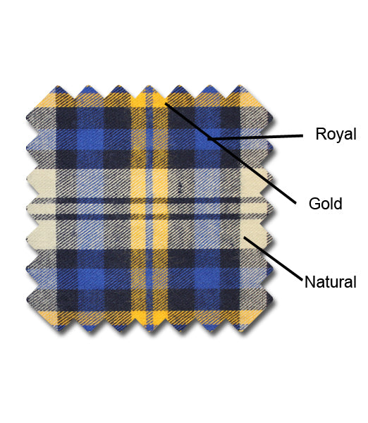 royal, gold, natural plaid golf knickers