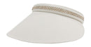 Dolly Mama: Ladies Kaitlyn Clip on Crystal Visor Hats