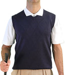 Golf Knickers: Men's Solid Sweater Vest - Navy Clothing