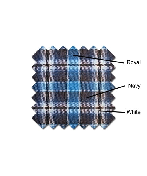 royal, navy, white plaid golf knickers