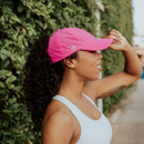 VimHue: Women's Sun Goddess UPF 50+ Ponytail Cap - Hot Pink Hats