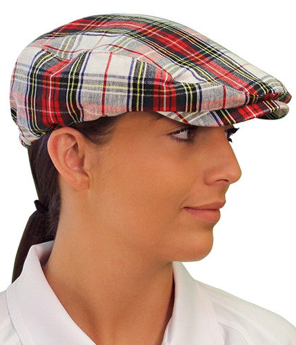 Golf Knickers: Ladies 'Par 5' Plaid Golf Cap