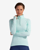 BloqUV: Women's UPF 50 Mock Zip Top (3001) - Mint Clothing