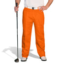Golf Knickers: Mens 'Par 4' Cotton/Ramie Golf Trousers - Orange Clothing