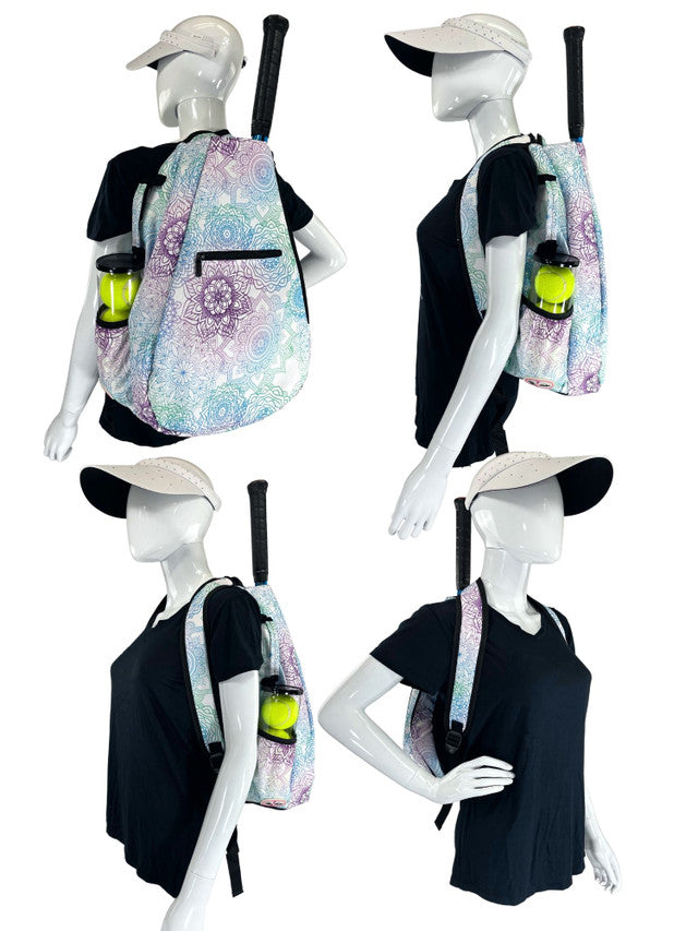 Taboo Fashions: Ladies Premium Tennis Backpack - Mandala Dreams