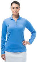 SanSoleil: Ladies UPF 50 SunGlow Zip Mock - 900434 Clothing